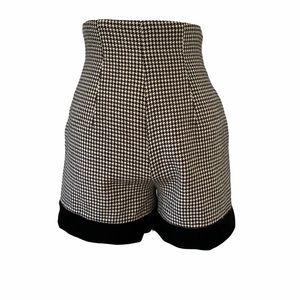 Rare Black & White Houndstooth HighWaisted Shorts